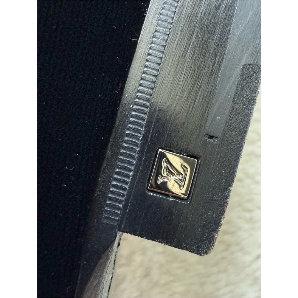 Louis Vuitton LV Monogram velvet loafers size 10 US Authentic - Picture 8 of 11
